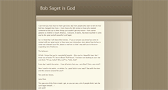 Desktop Screenshot of bobsagetisgod.com